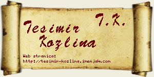 Tešimir Kozlina vizit kartica